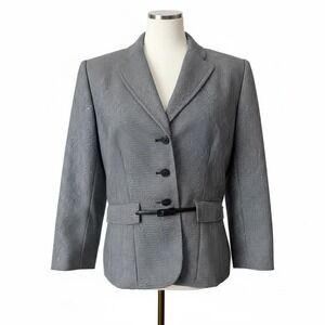 Tahari‎ Arthur S. Levine Blazer – Size 6 (Blue/Grey Mini Houndstooth) Boss